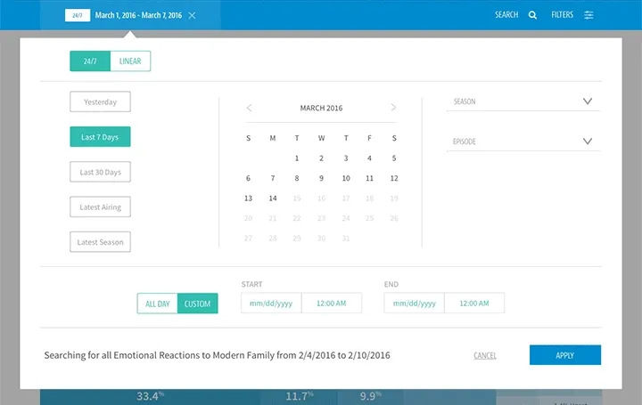 Canvs date selector design iterations