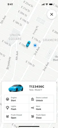 Revel Driver Car Controls Screen